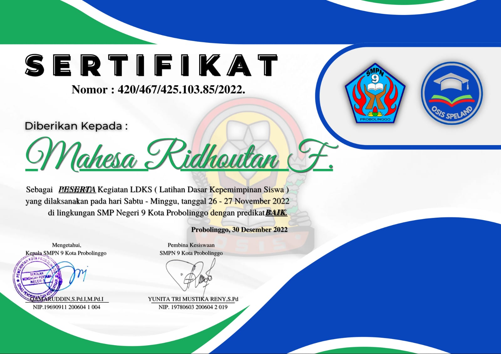 PYJAIL Participant Certificate